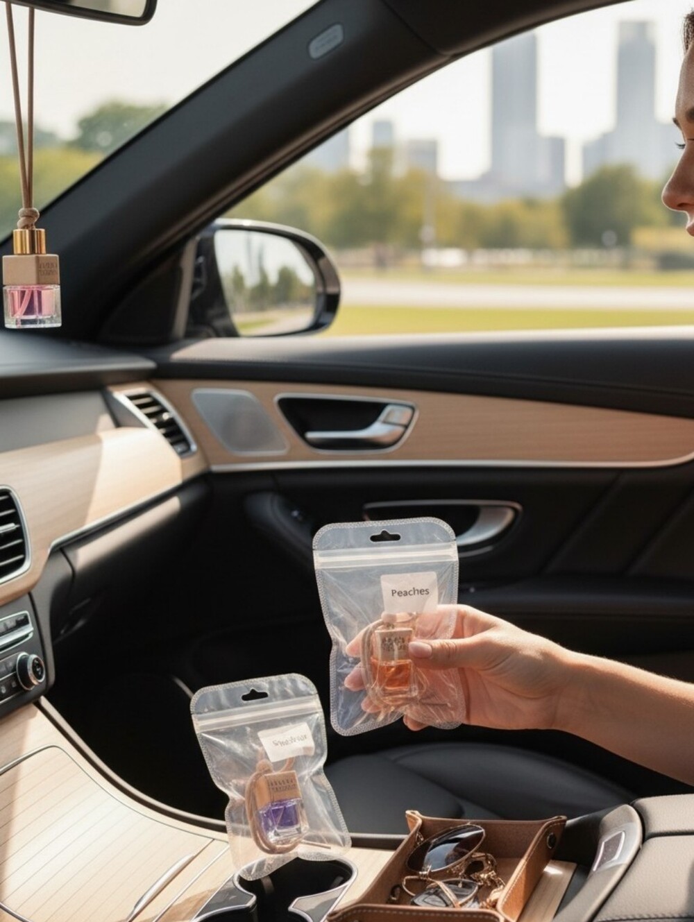 Aroma Therapie3 Pack Car Vent/Bag Diffusers - Pink Coconut, Peaches